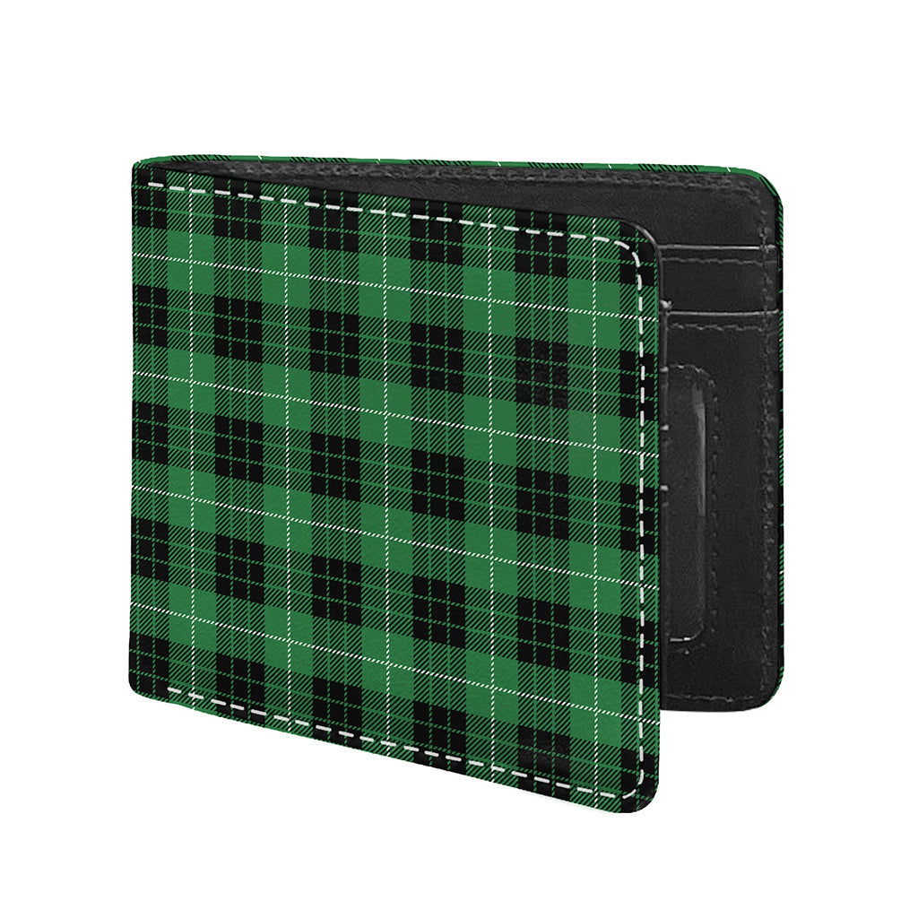 Black And Green Tartan Pattern Print Bifold Wallet