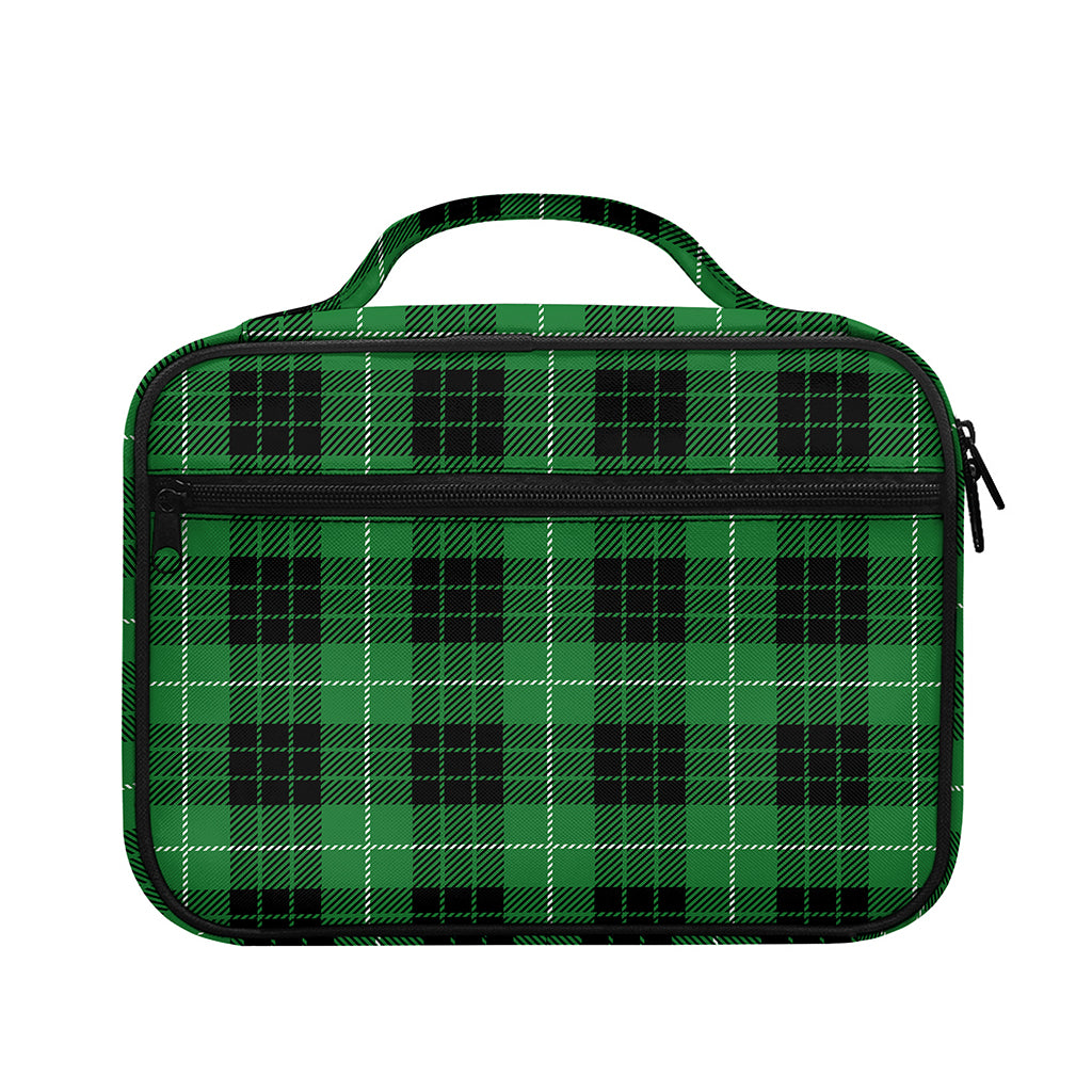 Black And Green Tartan Pattern Print Briefcase Bible Bag