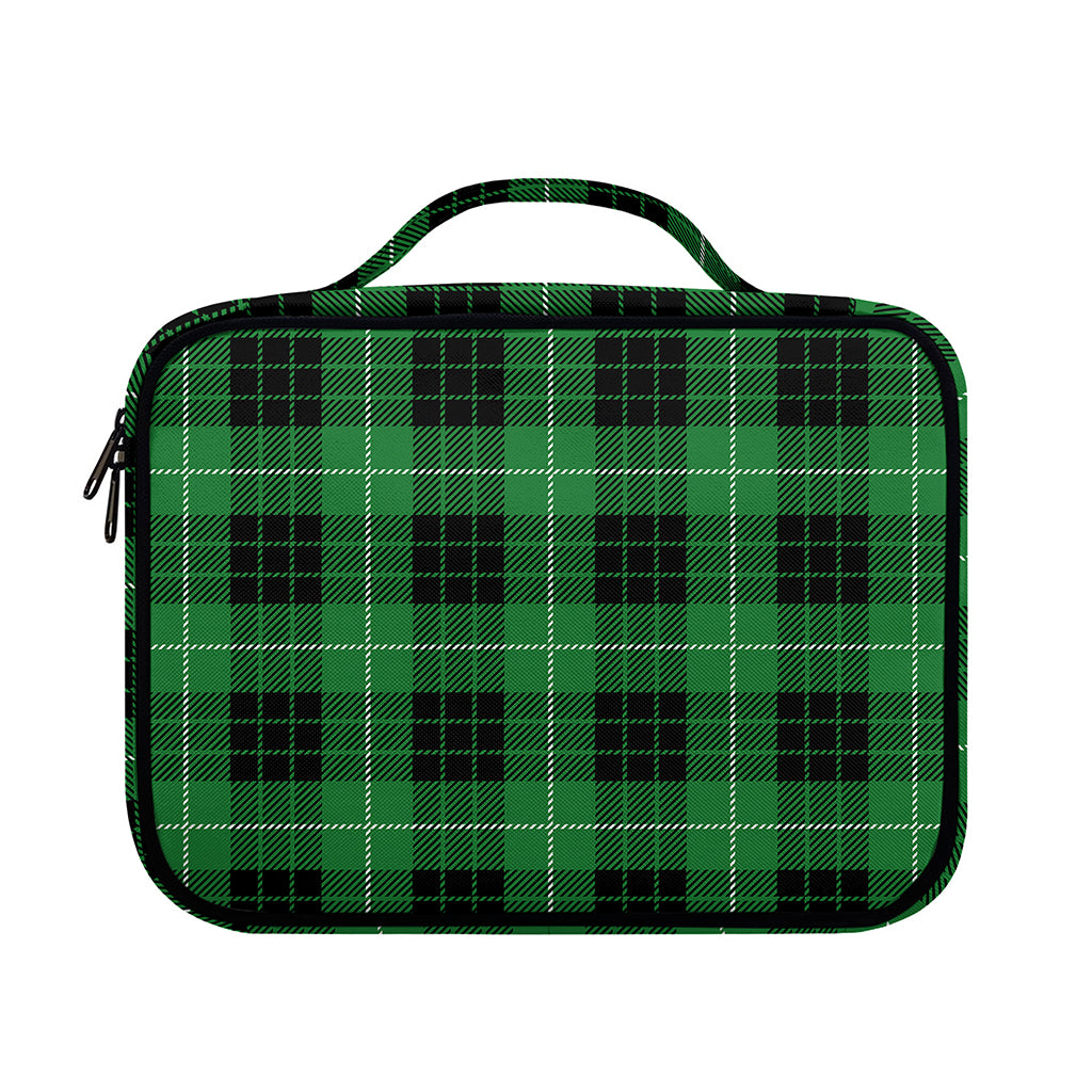Black And Green Tartan Pattern Print Briefcase Bible Bag