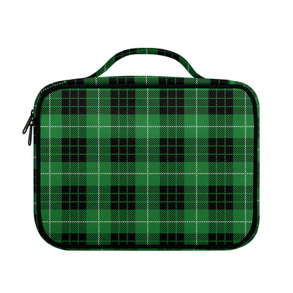 Black And Green Tartan Pattern Print Briefcase Bible Bag