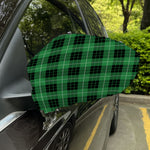 Black And Green Tartan Pattern Print Car Side Mirror Covers