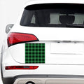 Black And Green Tartan Pattern Print Car Sticker