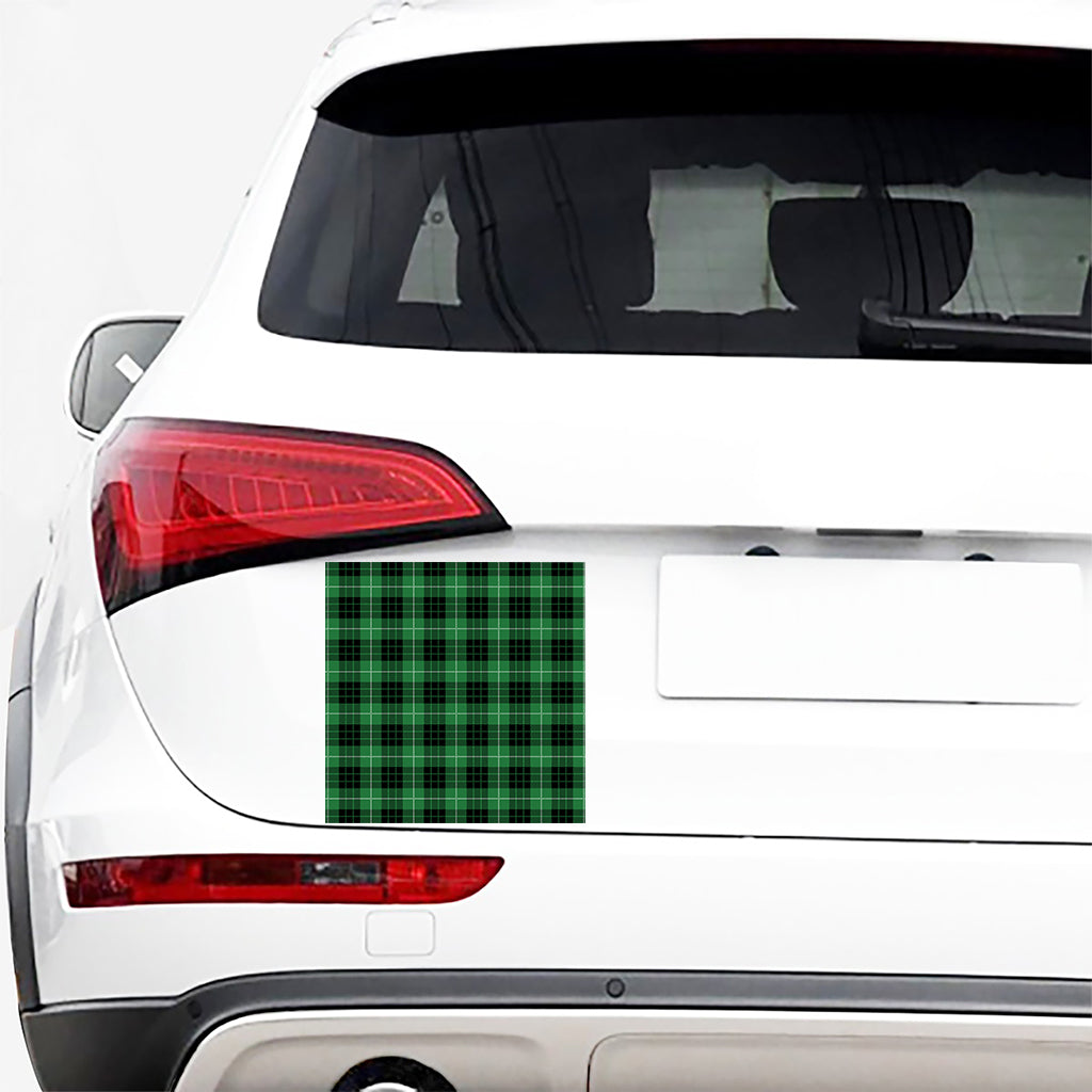 Black And Green Tartan Pattern Print Car Sticker