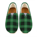 Black And Green Tartan Pattern Print Casual Shoes