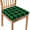 Black And Green Tartan Pattern Print Chair Cushion Cover