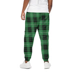 Black And Green Tartan Pattern Print Cotton Pants