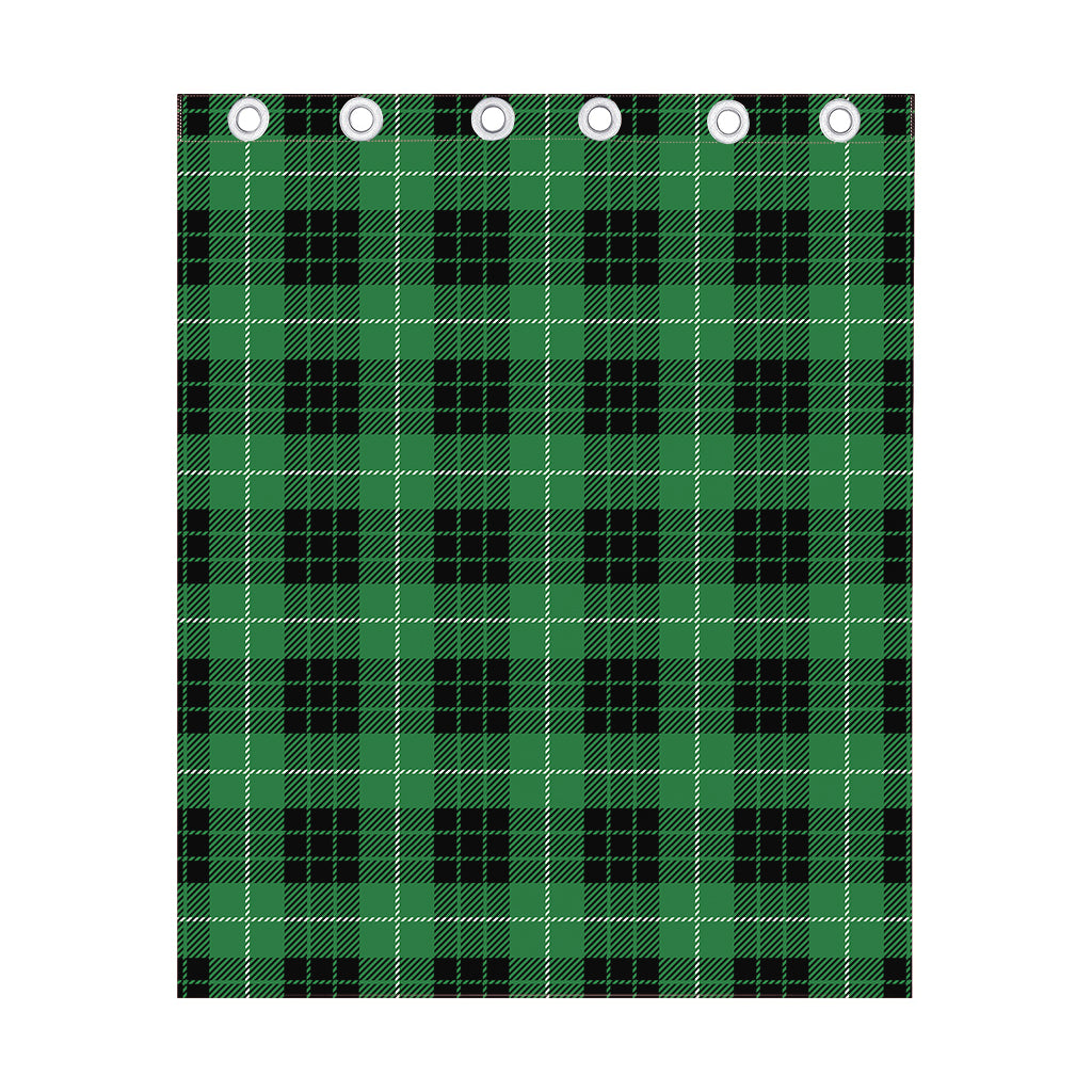 Black And Green Tartan Pattern Print Curtain