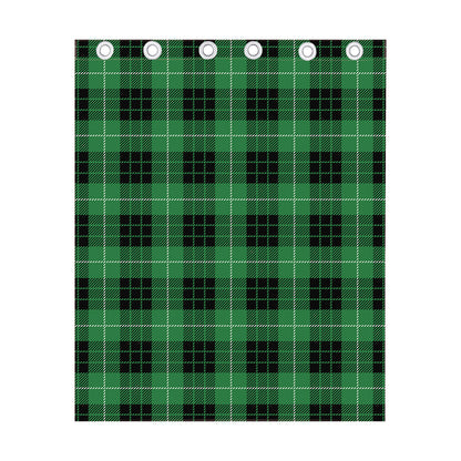 Black And Green Tartan Pattern Print Curtain
