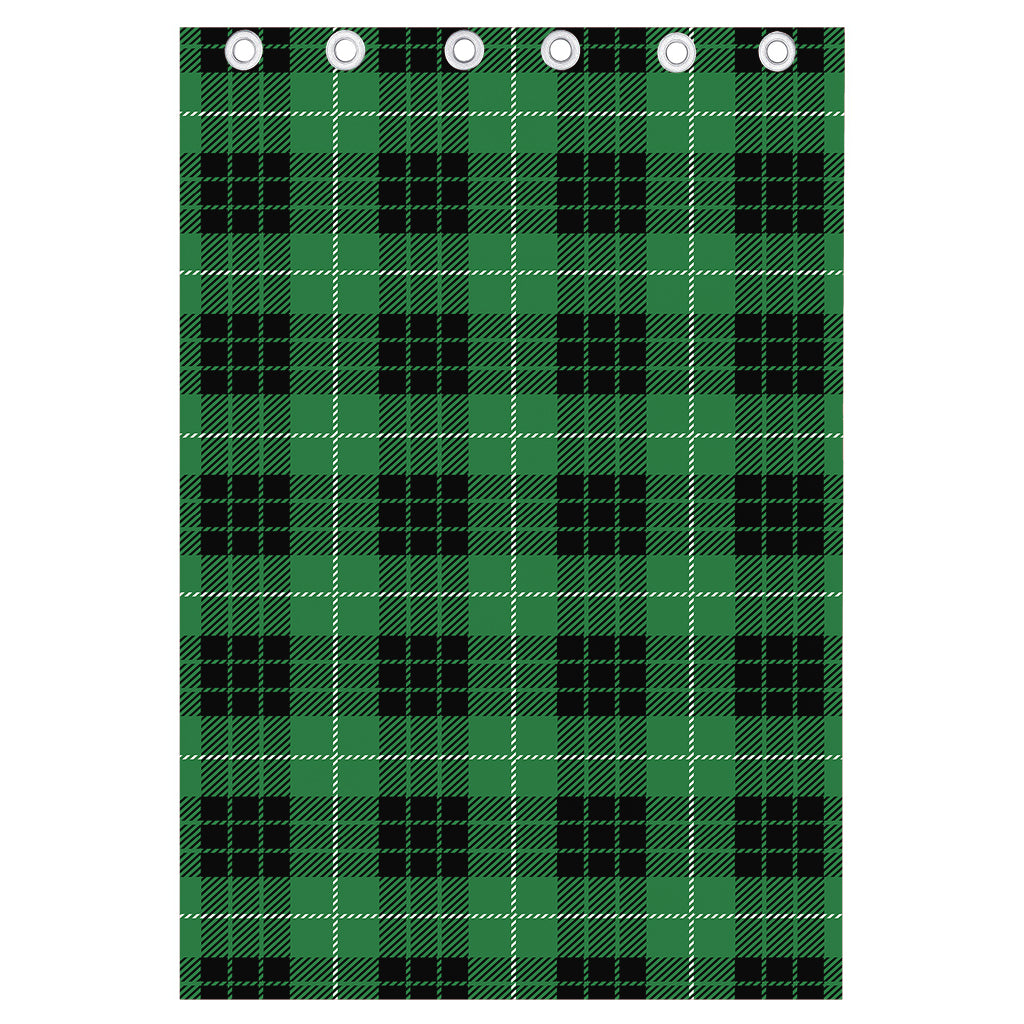 Black And Green Tartan Pattern Print Curtain