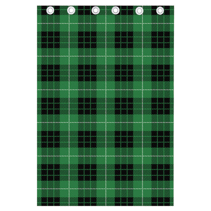 Black And Green Tartan Pattern Print Curtain