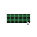 Black And Green Tartan Pattern Print Extended Mouse Pad