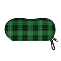 Black And Green Tartan Pattern Print Glasses Case