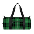 Black And Green Tartan Pattern Print Gym Bag