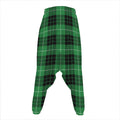 Black And Green Tartan Pattern Print Hammer Pants