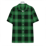 Black And Green Tartan Pattern Print Hawaiian Shirt
