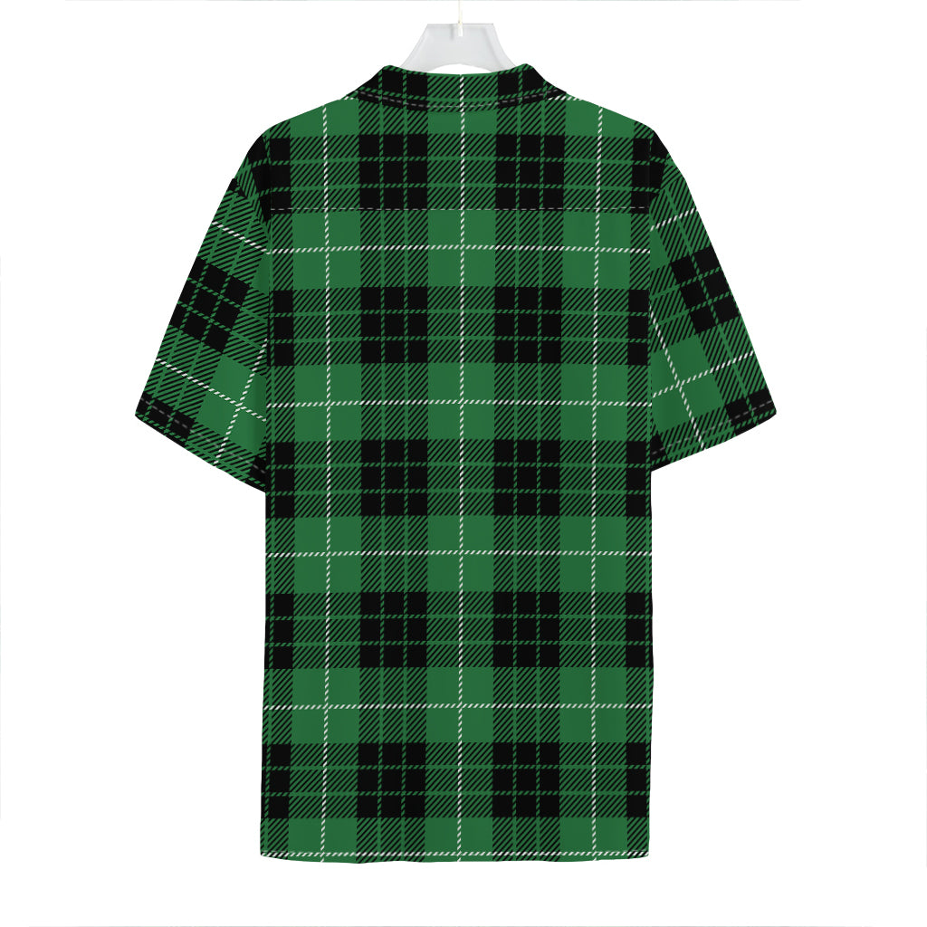 Black And Green Tartan Pattern Print Hawaiian Shirt