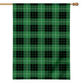 Black And Green Tartan Pattern Print House Flag