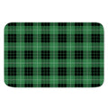 Black And Green Tartan Pattern Print Indoor Door Mat