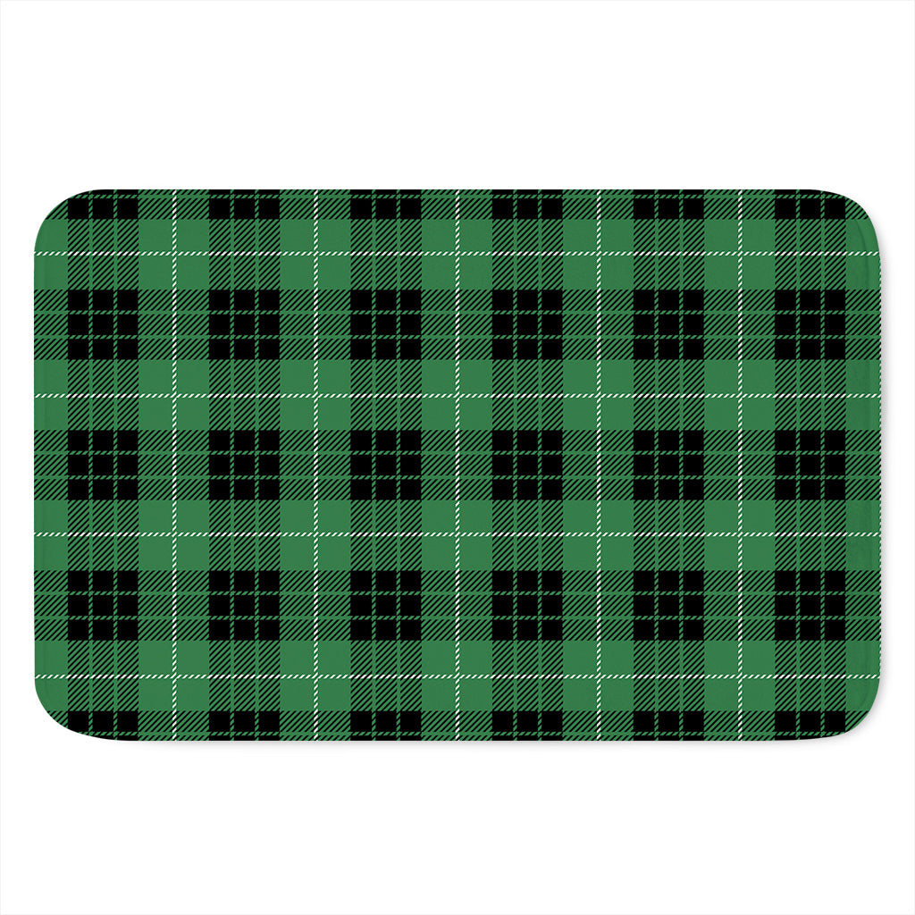 Black And Green Tartan Pattern Print Indoor Door Mat