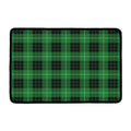 Black And Green Tartan Pattern Print Kitchen Mat