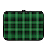 Black And Green Tartan Pattern Print Laptop Sleeve