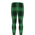 Black And Green Tartan Pattern Print Men's Leggings