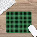 Black And Green Tartan Pattern Print Mouse Pad