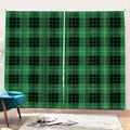 Black And Green Tartan Pattern Print Pencil Pleat Curtains