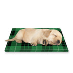 Black And Green Tartan Pattern Print Pet Cooling Mat Cover
