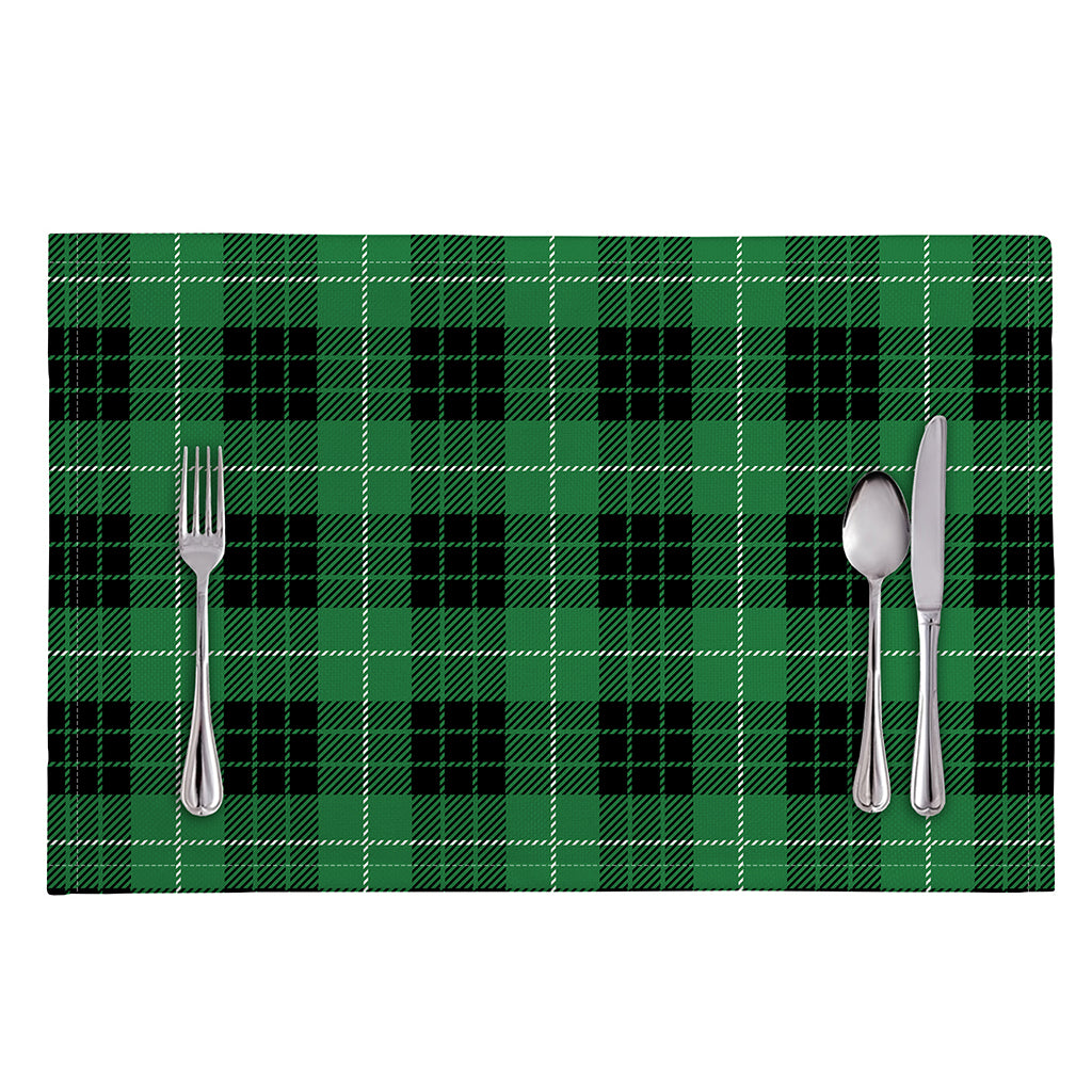 Black And Green Tartan Pattern Print Placemat