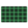 Black And Green Tartan Pattern Print Polyester Doormat