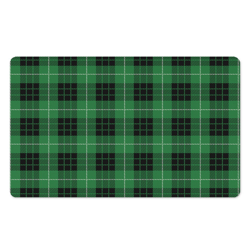 Black And Green Tartan Pattern Print Polyester Doormat