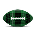 Black And Green Tartan Pattern Print Rugby Ball