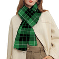 Black And Green Tartan Pattern Print Scarf