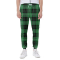 Black And Green Tartan Pattern Print Joggers