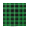 Black And Green Tartan Pattern Print Silk Bandana
