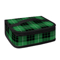 Black And Green Tartan Pattern Print Small Lunch Bag