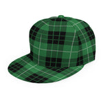 Black And Green Tartan Pattern Print Snapback Cap