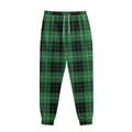 Black And Green Tartan Pattern Print Sweatpants