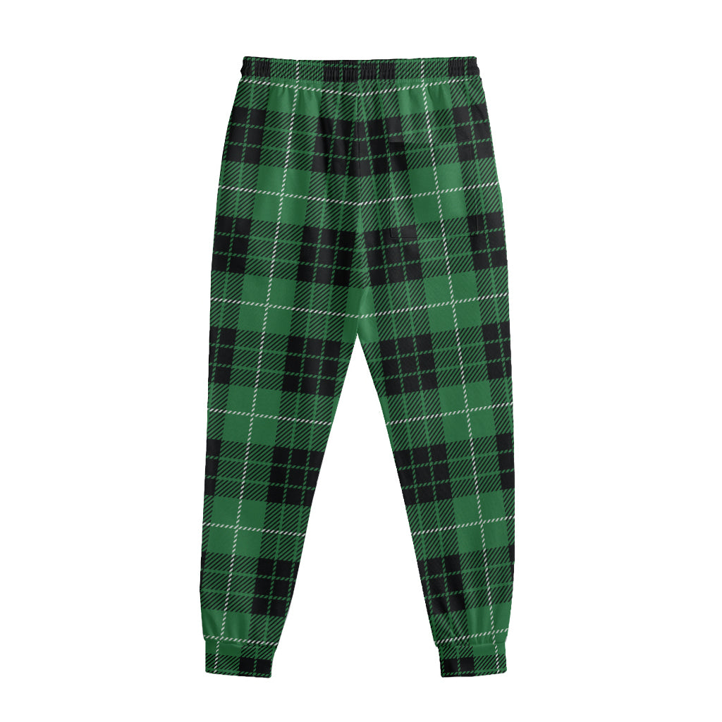 Black And Green Tartan Pattern Print Sweatpants