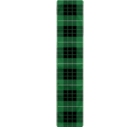 Black And Green Tartan Pattern Print Table Runner