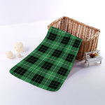 Black And Green Tartan Pattern Print Towel
