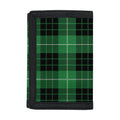 Black And Green Tartan Pattern Print Trifold Wallet