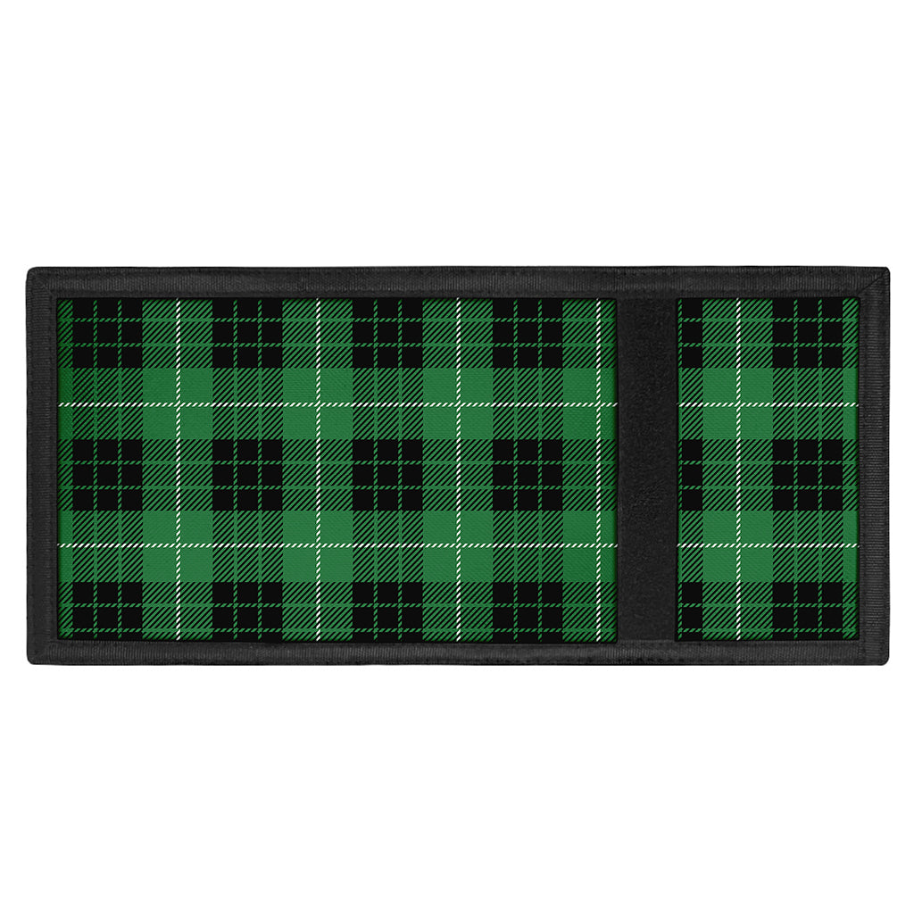 Black And Green Tartan Pattern Print Trifold Wallet