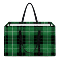 Black And Green Tartan Pattern Print Utility Tote Bag