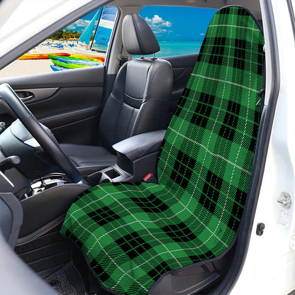 Black And Green Tartan Pattern Print Waterproof Car Seat Cover