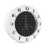 Black And Grey Argyle Pattern Print Alarm Clock
