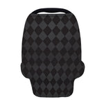 Black And Grey Argyle Pattern Print Baby Seat Cover
