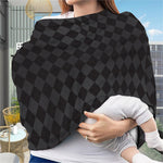 Black And Grey Argyle Pattern Print Baby Seat Cover