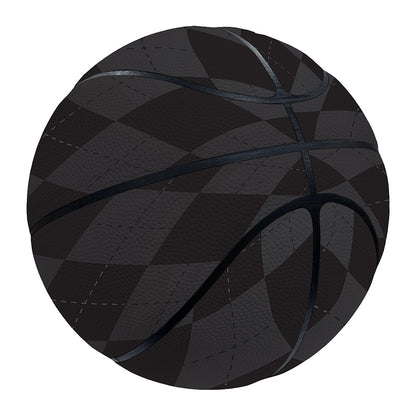 Black And Grey Argyle Pattern Print Basketball